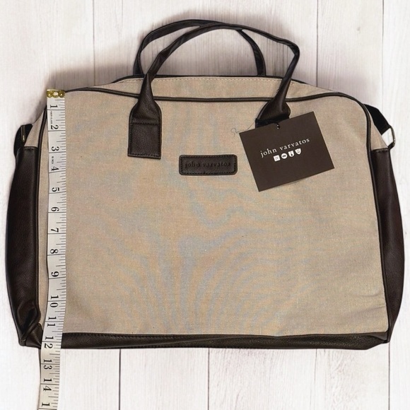 COPY - John Varvatos Duffel Weekend Bag Luggage Carry On Canvas Tote Shoulder S… - Picture 4 of 13